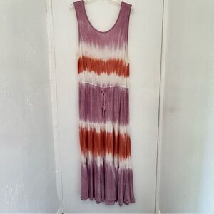 Knox Rose Purple and Orange Maxi Dress